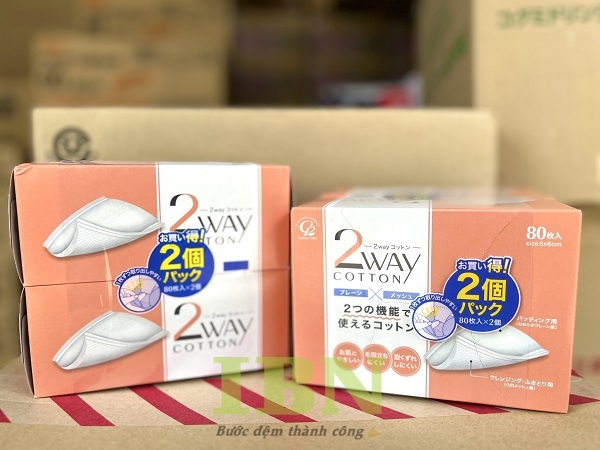 Mẫu hộp giấy đựng bông tẩy trang kiểu nắp gài chắc chắn