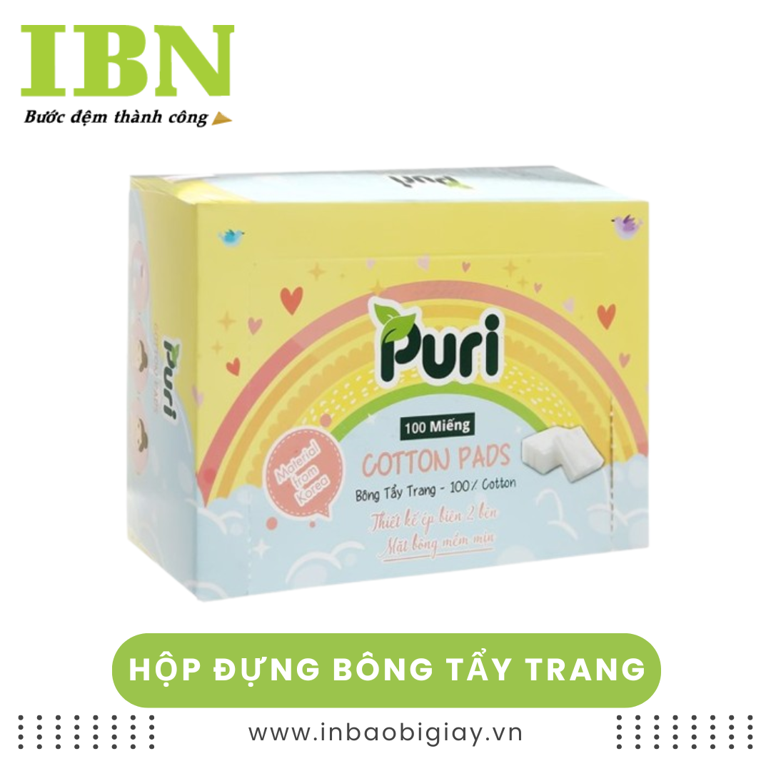 Hộp Giấy Đựng Bông Tẩy Trang 15 hộp giấy đựng bông tẩy trang