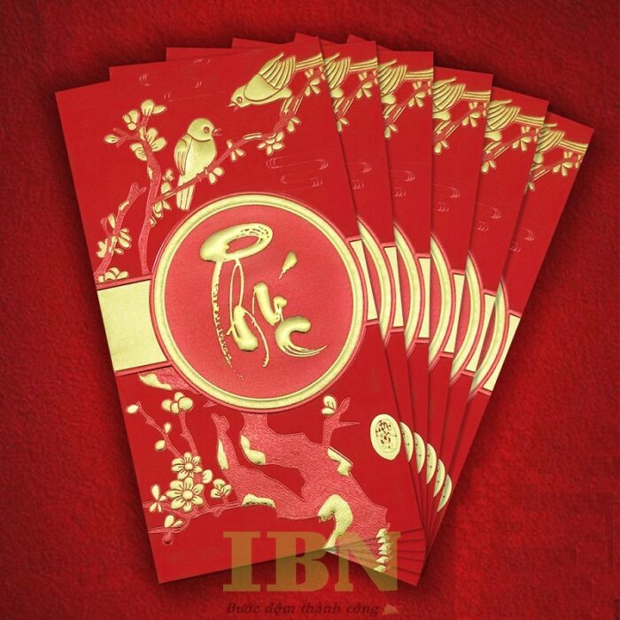 Mẫu bao lì xì đẹp, in ép kim sang trọng