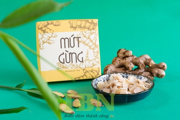 Mẫu tem mứt gừng sang trọng bằng giấy