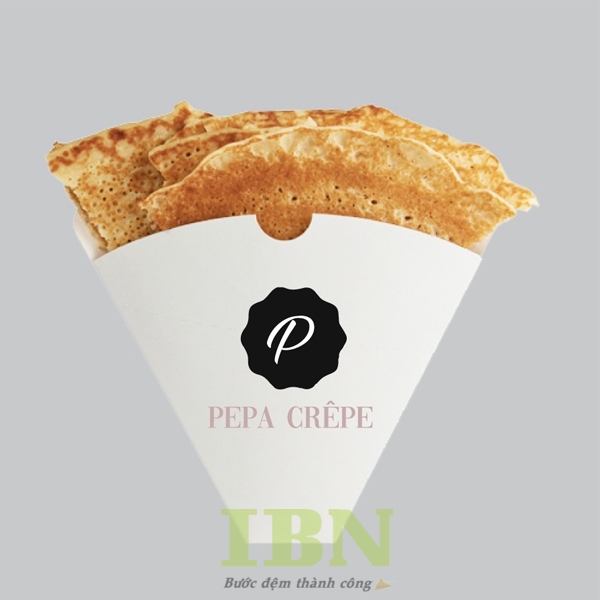 Túi giấy đựng bánh Crepe thiết kế đơn giản