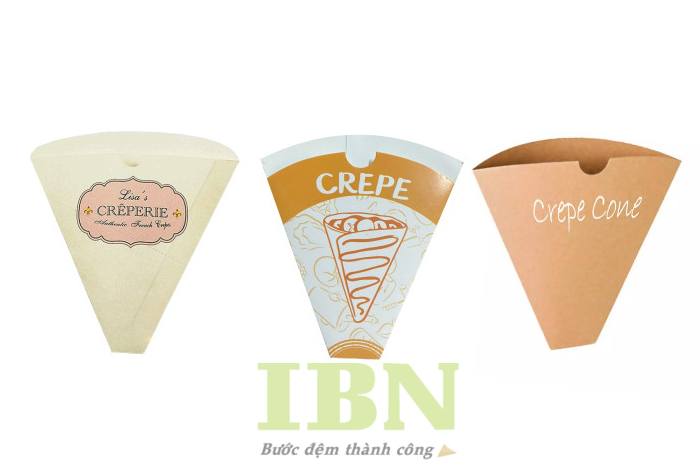 Phân loại túi giấy đựng bánh crepe theo hình thức gia công