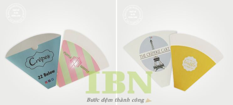 Các mẫu túi giấy đựng bánh Crepe thiết kế đa dạng