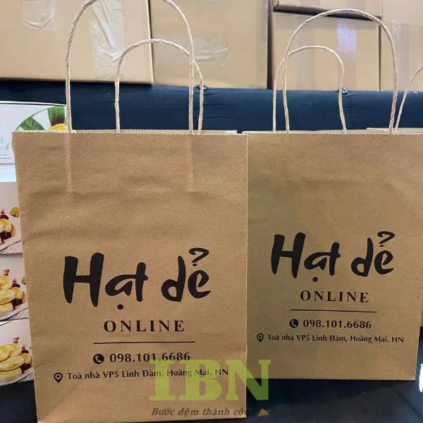 Túi Giấy Đựng Hạt Dẻ 19 Túi giấy đựng hạt dẻ có quai xách
