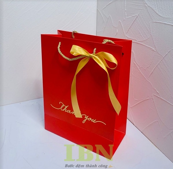 Mẫu túi giấy Thank You thiết kế sang trọng, bắt mắt