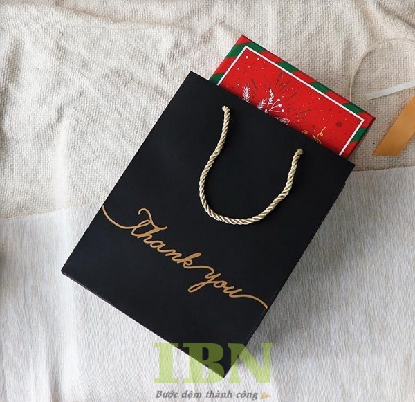 Mẫu túi giấy Thank You đẹp ấn tượng
