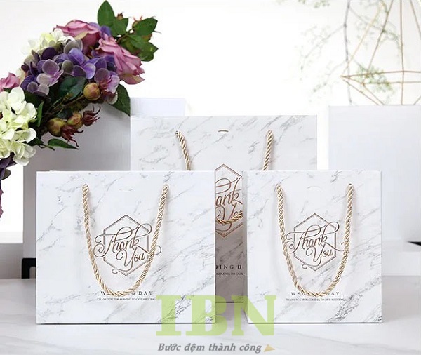 Túi Giấy Thank You 35 Kích thước túi giấy Thank You tiêu chuẩn