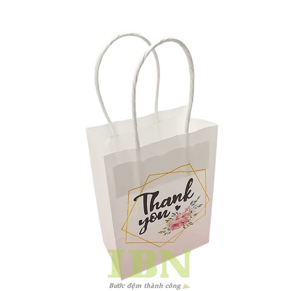 Mẫu túi giấy Thank You size nhỏ cute