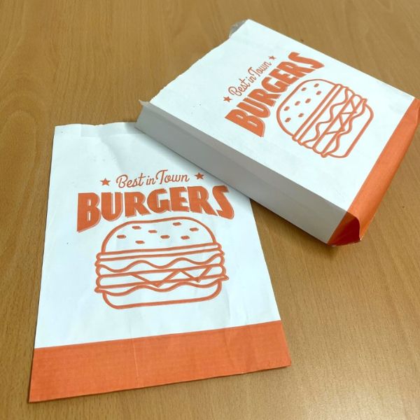 In Túi Giấy Bánh Mì Giá Rẻ, Số Lượng Ít 24 Túi giấy đựng bánh mì hamburger