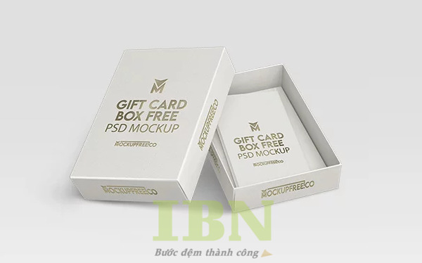 Mẫu hộp đựng name card bằng giấy Ivory cao cấp