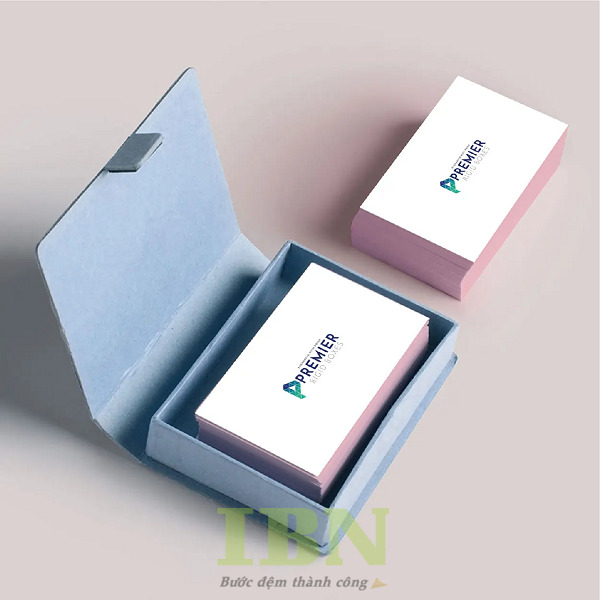 Mẫu hộp đựng name card màu xanh dương sang trọng