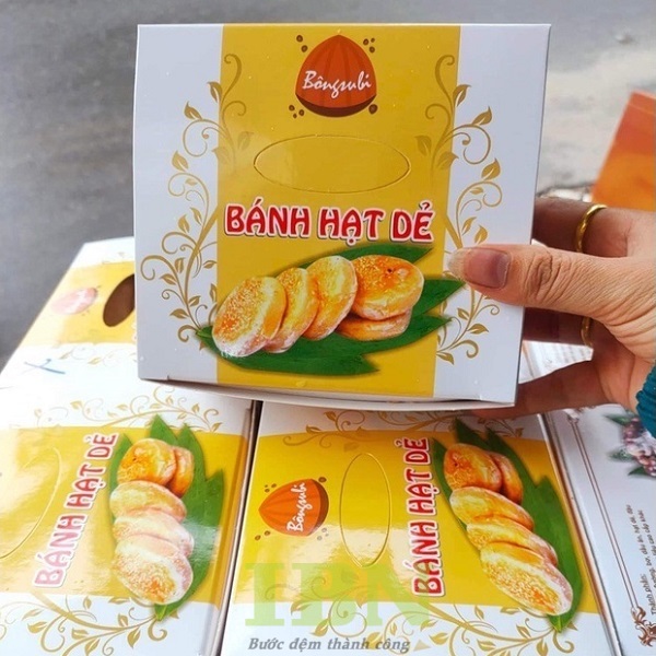 Mẫu hộp đựng bánh hạt dẻ nắp gài đơn giản