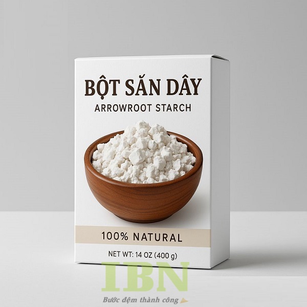 Hộp Giấy Đựng Bột Sắn Dây 19 Kích thước hộp giấy theo trọng lượng bột