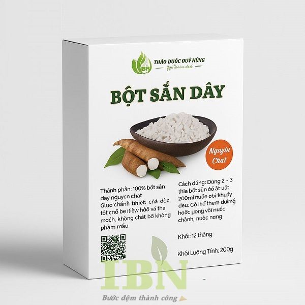 Hộp Giấy Đựng Bột Sắn Dây 18 Những thông tin cần có trên hộp giấy đựng bột sắn dây
