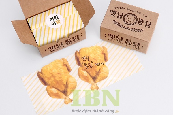 Hộp giấy kraft đựng gà nguyên con nắp gài