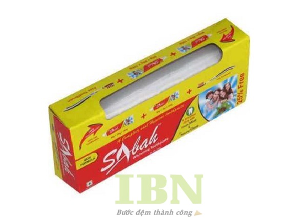 Mẫu hộp giấy đựng kem đánh răng có cửa sổ