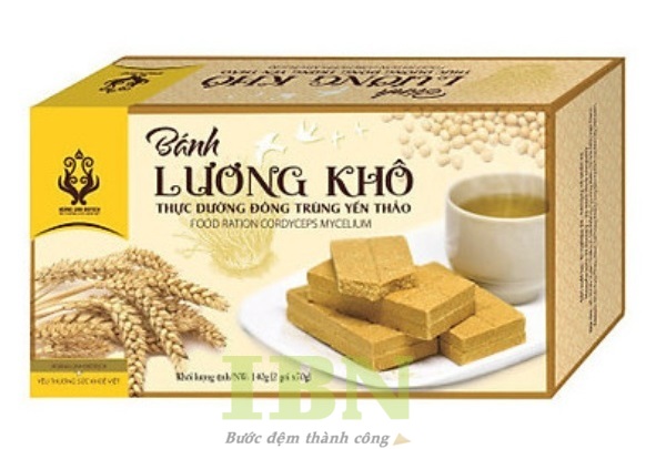 Mẫu hộp giấy đựng lương khô hình chữ nhật