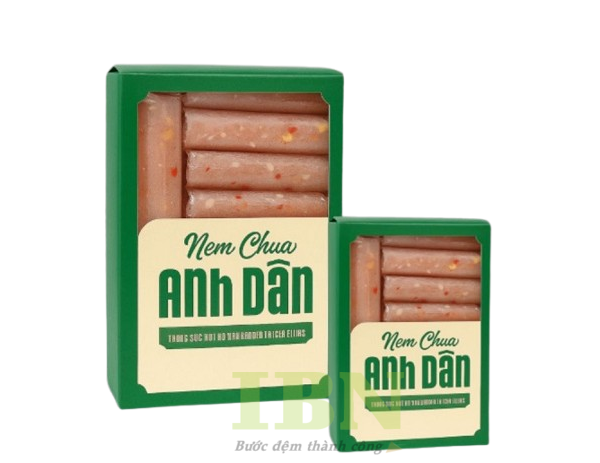 Mẫu hộp giấy đựng nem chua Anh Dân