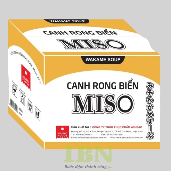 Mẫu hộp giấy đựng rong biển hình vuông