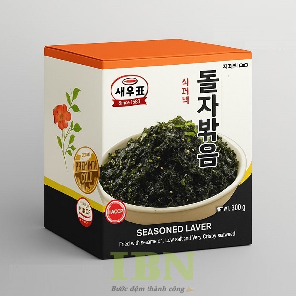 Mẫu hộp giấy đựng rong biển Hàn Quốc