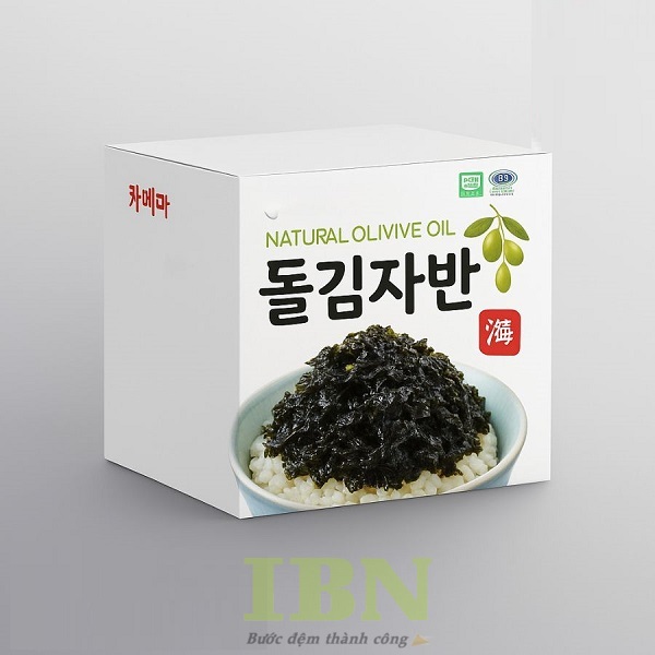 Mẫu hộp giấy đựng rong biển thiết kế theo yêu cầu