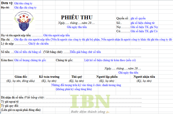 In Phiếu Thu 17 Báo giá in phiếu thu 1 liên, 2 liên, 3 liên tại In Bảo Ngọc