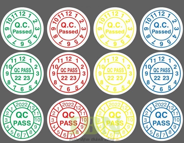 Tem QC Pass 22 Phân loại tem QC pass