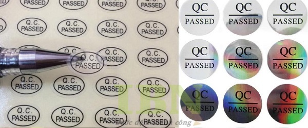 Tem QC Pass 23 Mẫu tem QC Pass bằng nhựa