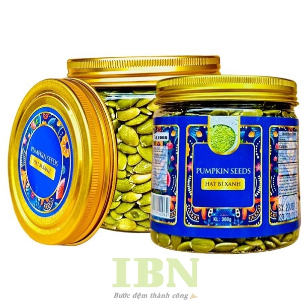 Mẫu tem hạt bí hình tròn dán nắp hộp