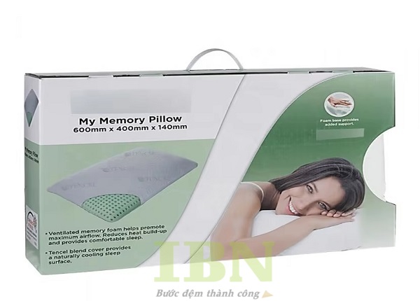 Mẫu thùng carton đựng gối nệm có quai xách