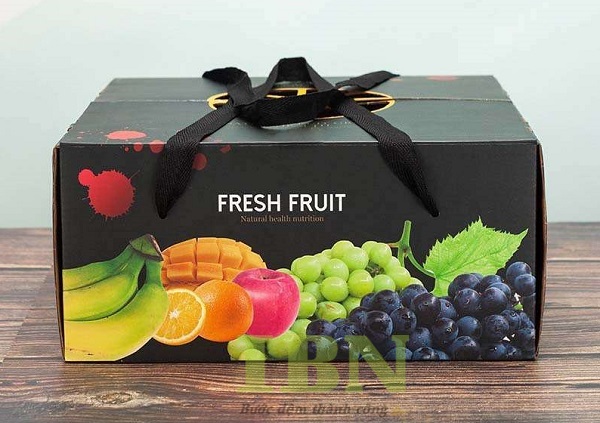 Mẫu thùng giấy carton đựng nho làm quà tặng