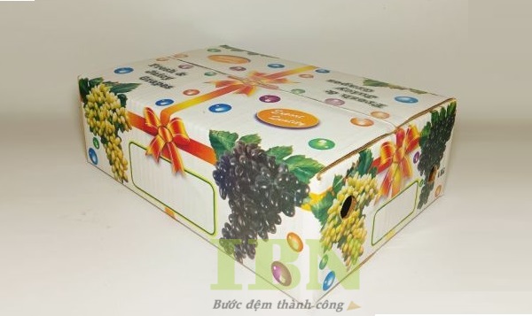 Mẫu thùng carton đựng nho đẹp, chất lượng