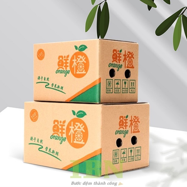 Mẫu thùng carton đựng nông sản có lỗ thông hơi