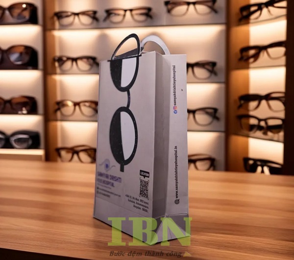 Mẫu túi giấy đựng mắt kính đẹp