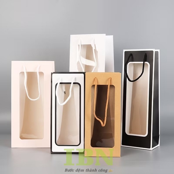 Mẫu túi giấy đựng kính mắt có cửa sổ