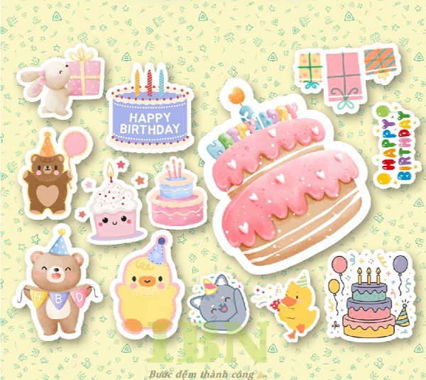 35+ Mẫu Sticker Sinh Nhật Đẹp, Cute, Độc Đáo, Ấn Tượng 108 In sticker sinh nhật đẹp theo yêu cầu, giá rẻ tại công ty In Bảo Ngọc