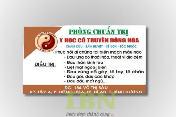 Mẫu card visit đông y tông màu nâu đất