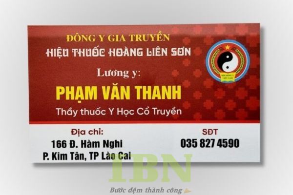 Mẫu card visit đông y thiết kế đơn giản, đầy đủ thông tin