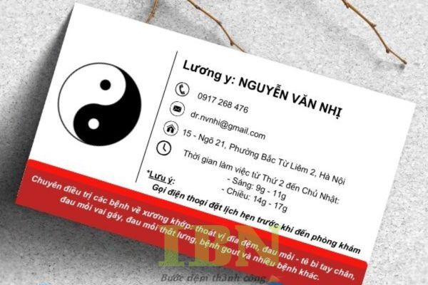 Mẫu card vist cho lương y ngành y học cổ truyền