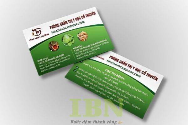 Mẫu card vist đông y đẹp, cán màng mờ chất lượng