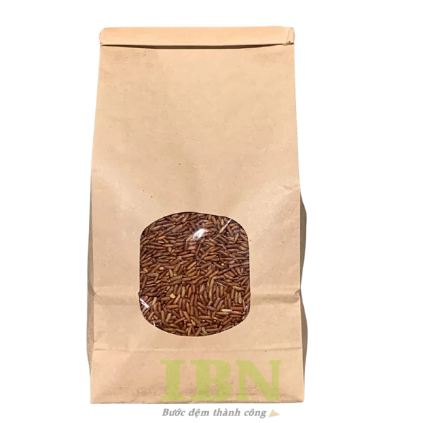 Mẫu bao bì gạo đẹp bằng giấy kraft