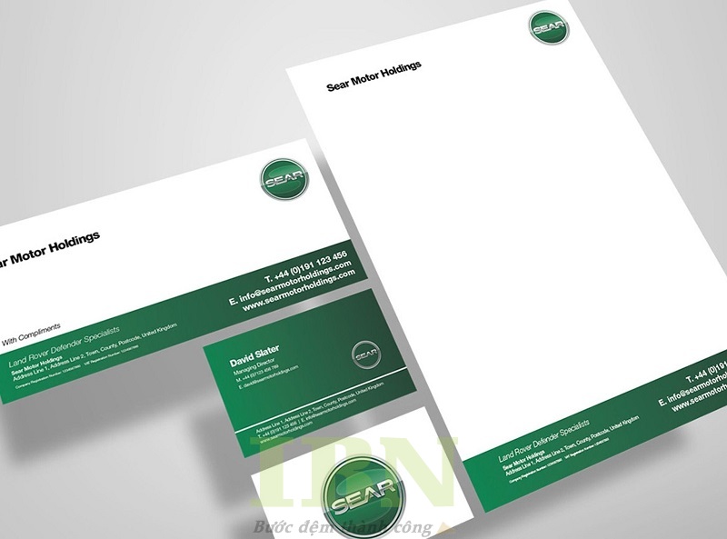 Mẫu tiêu đề thư màu xanh lá thu hút
