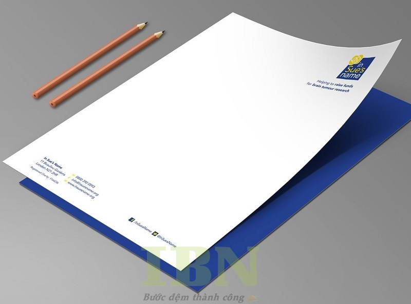 Mẫu letterhead thiết kế theo phong cách tối giản