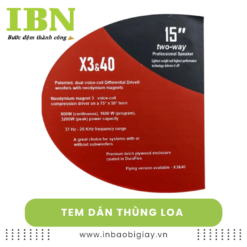 tem dán thùng loa