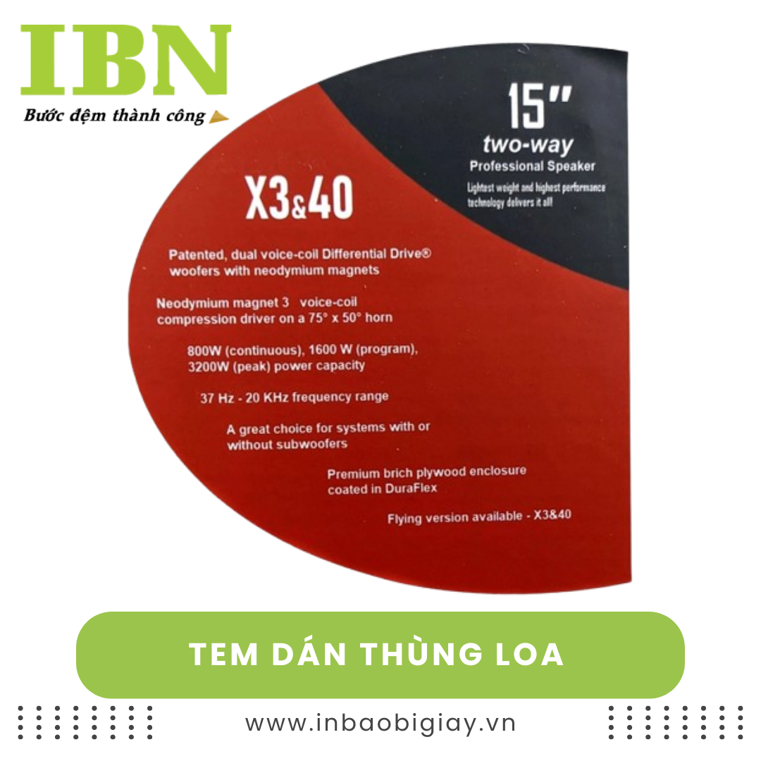 In Tem Dán Thùng Loa 18 tem dán thùng loa