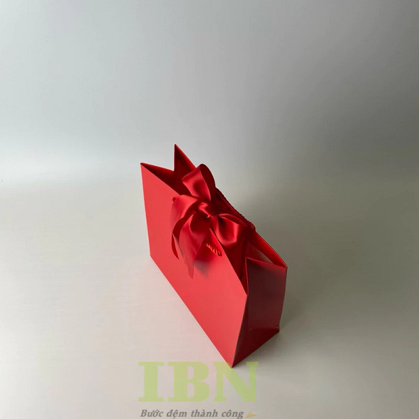 Mẫu túi giấy bristol màu đỏ cứng cáp