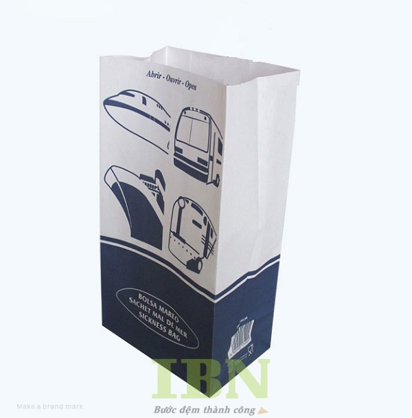 Mẫu túi nôn tàu xe, máy bay, bệnh viện