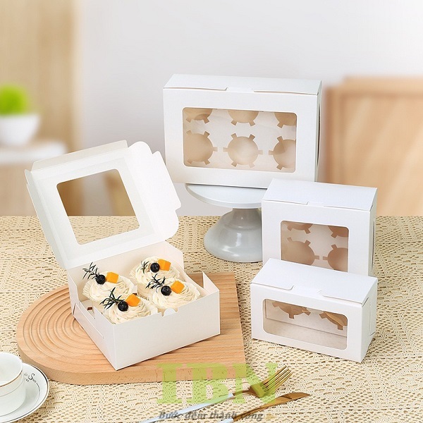 Mẫu hộp đựng bánh su kem tròn, có vách ngăn