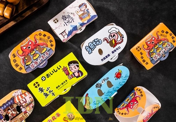 In hộp giấy đựng bánh Takoyaki chất lượng, giá tốt tại In Bảo Ngọc