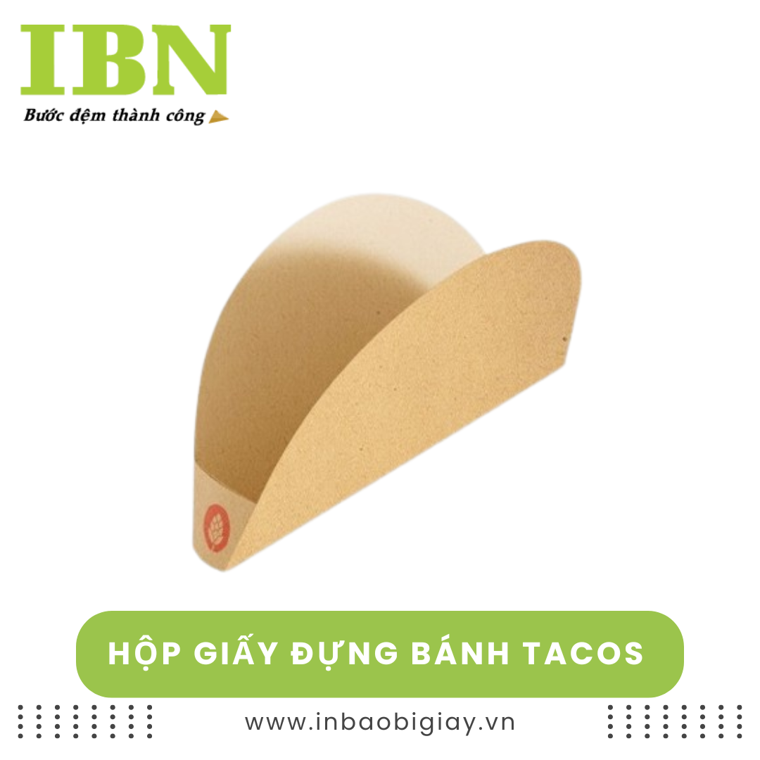Hộp Giấy Đựng Bánh Tacos 8 hộp giấy đựng bánh tacos